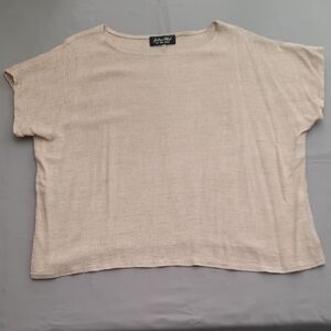 Arthur Max's Women's Cream Top - Size 3X